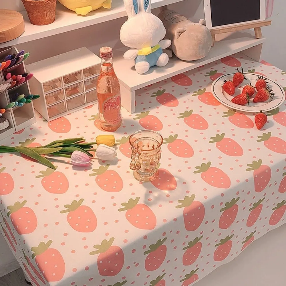 

Premium Dust-proof Plaid Tablecloth Rectangular Wrinkle Free Ins Table Cloth Washable 120x120cm Writing Desk Mat Student