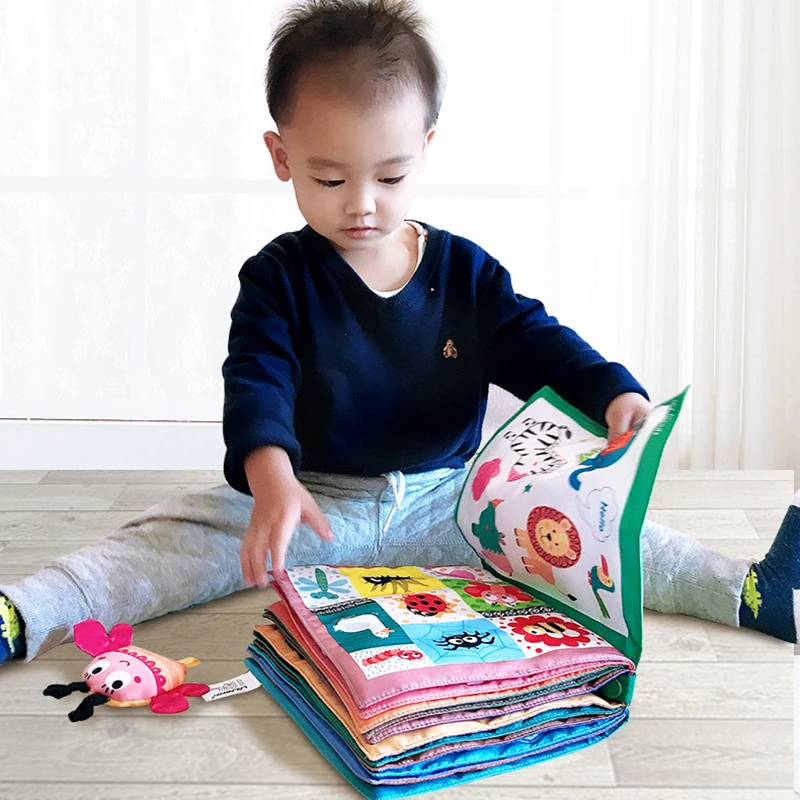 0-36 Month Baby Fabric Cloth Book Visual Shape Color Body Expression Career Cognize Infant Kids Early Learning Educational Toys