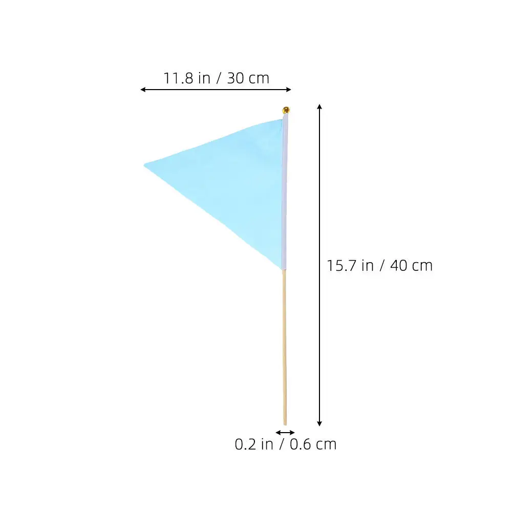 10Pcs Marking Flags Stable Polyester Bamboo Garden Sprinkler System Markers Yard Identification Triangular Lawn Irrigation Flags