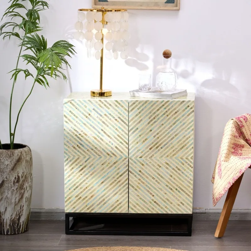 Nordic modern simple dining side cabinet, living room, bedroom, porch cabinet wall storage locker, light luxury side cabinet
