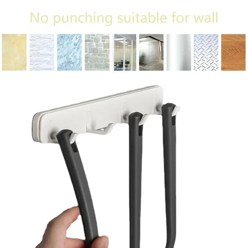 Retractable Hook Self Adhesive Hook Strip 4 U-shaped Hooks on One Strip for Bathroom Kitchen Hanger Stick on Wall Hanging Door