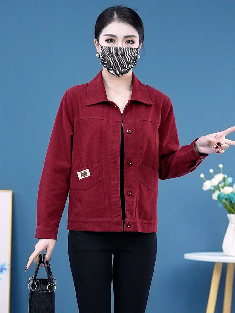 

Модная джинсовая куртка для женщин, повседневная, весенне-осенняя, новый дизайн, дышащая, на пуговицах, длинный плащ