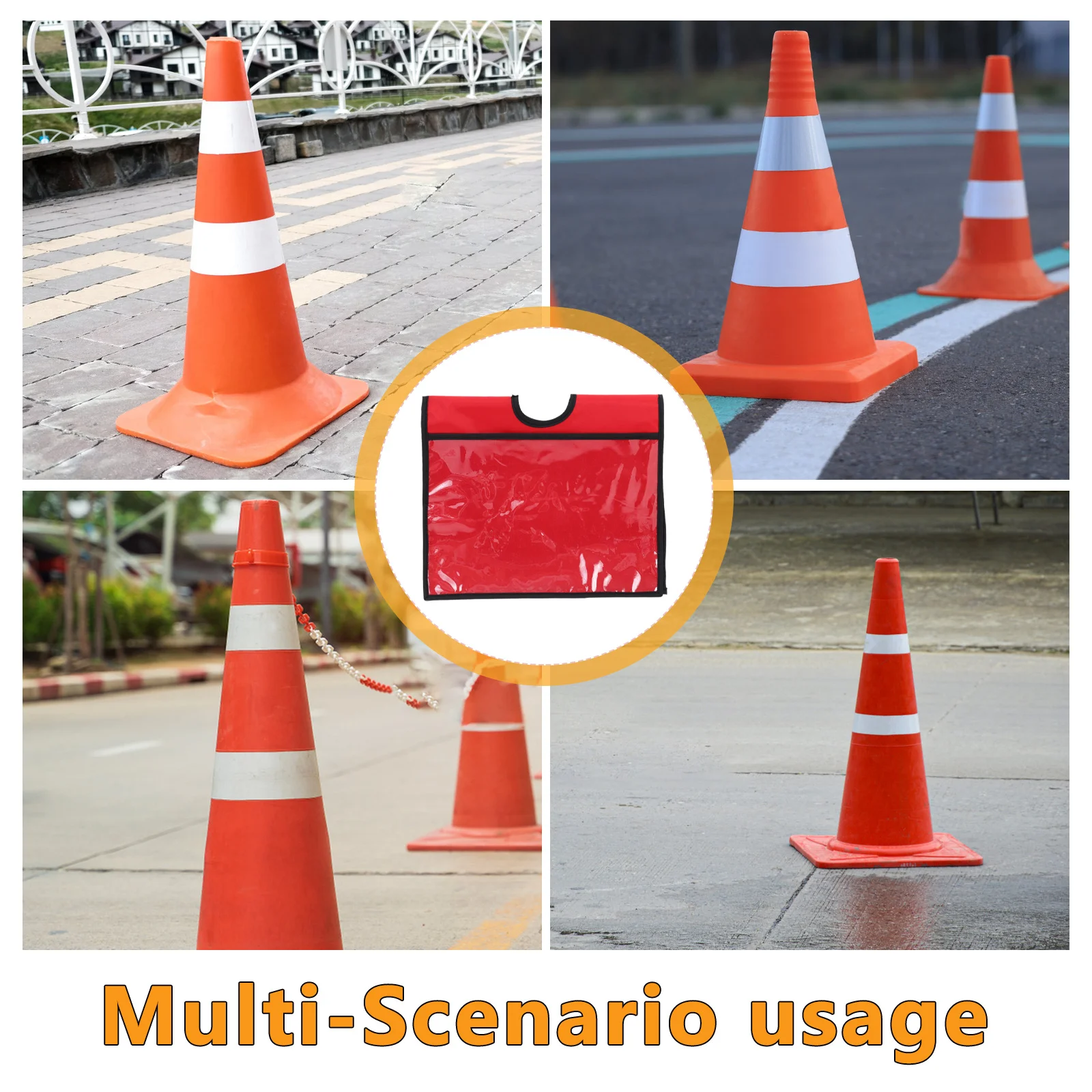 Дорожный конус Яркий карман для наружного предупреждения Строительный знак Спортивная тренировка Управление парковкой Нет