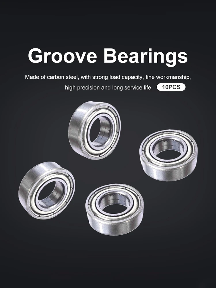 10 pezzi Cuscinetti in acciaio al carbonio Cuscinetti a sfere a gola profonda con doppia schermatura Carico pesante Cuscinetto in acciaio ad alto tenore di carbonio Parti della stampante 3D