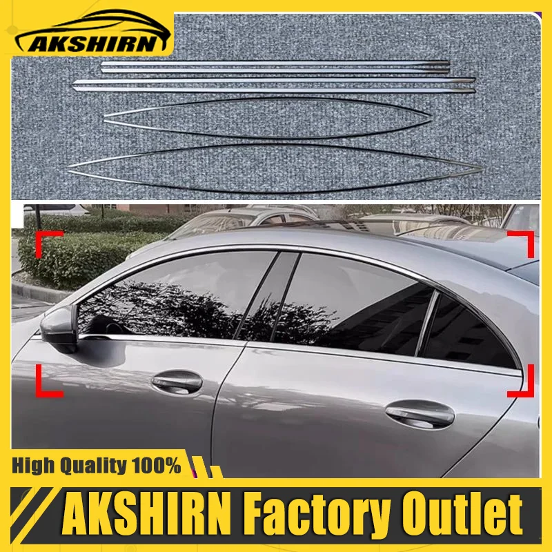 

Car Styling black Window Sequins Decoration Cover Trim For Mercedes Benz CLA W117 W118 2016-2023 Auto Accessories