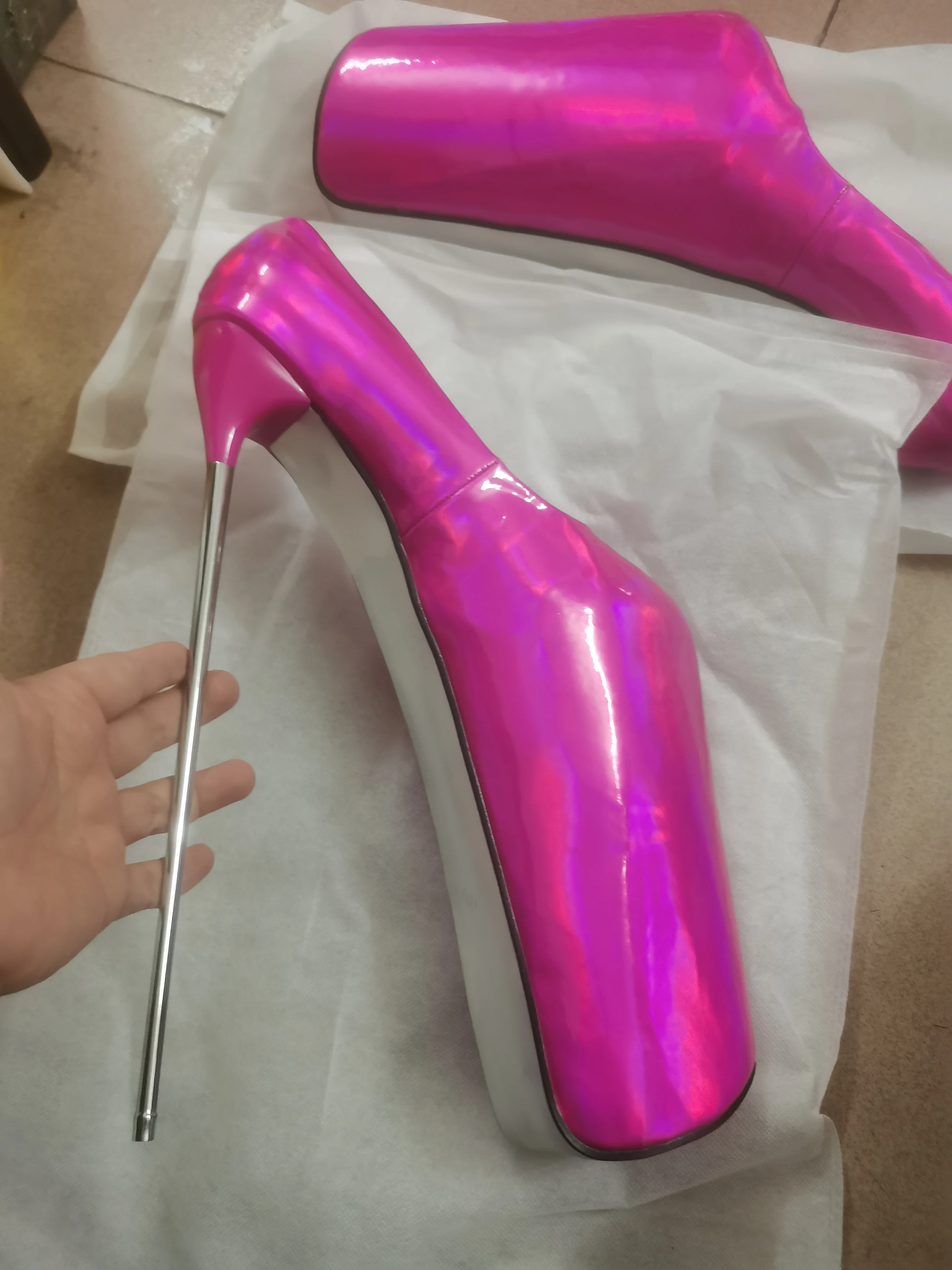 SDTRFT 30 cm Dünne High Heels Sexy Weibliche Pumpen Frauen Hochzeit Schuhe Stahlrohr Dance Laufsteg Zeigt Runde Kappe Stilettos plus Größe