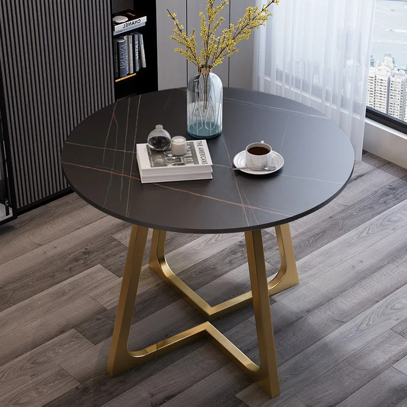 Modern Cafe Restaurant Furniture Metal coffee table set wholesale marble top hotel tables