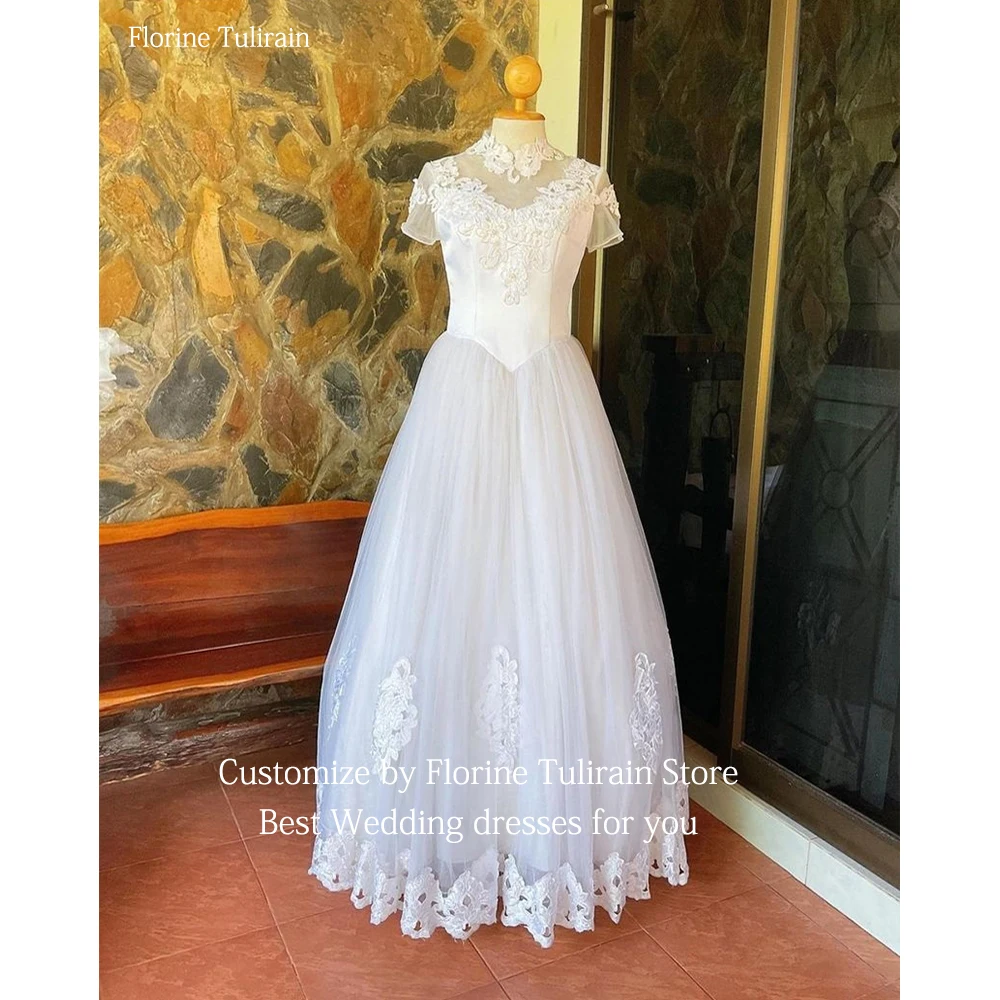 Bespoke Robe De Mariée with Sexy Illusion V-Neck Short Sleeves Elegant A-line Empire Knee-Length Wedding Dresses for Brides 2023