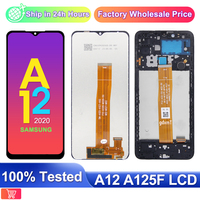 With Frame For Samsung Galaxy A12 LCD A125F A125M LCD Display Touch Screen Digitizer Assembly For Samsung A12 Nacho LCD A127F