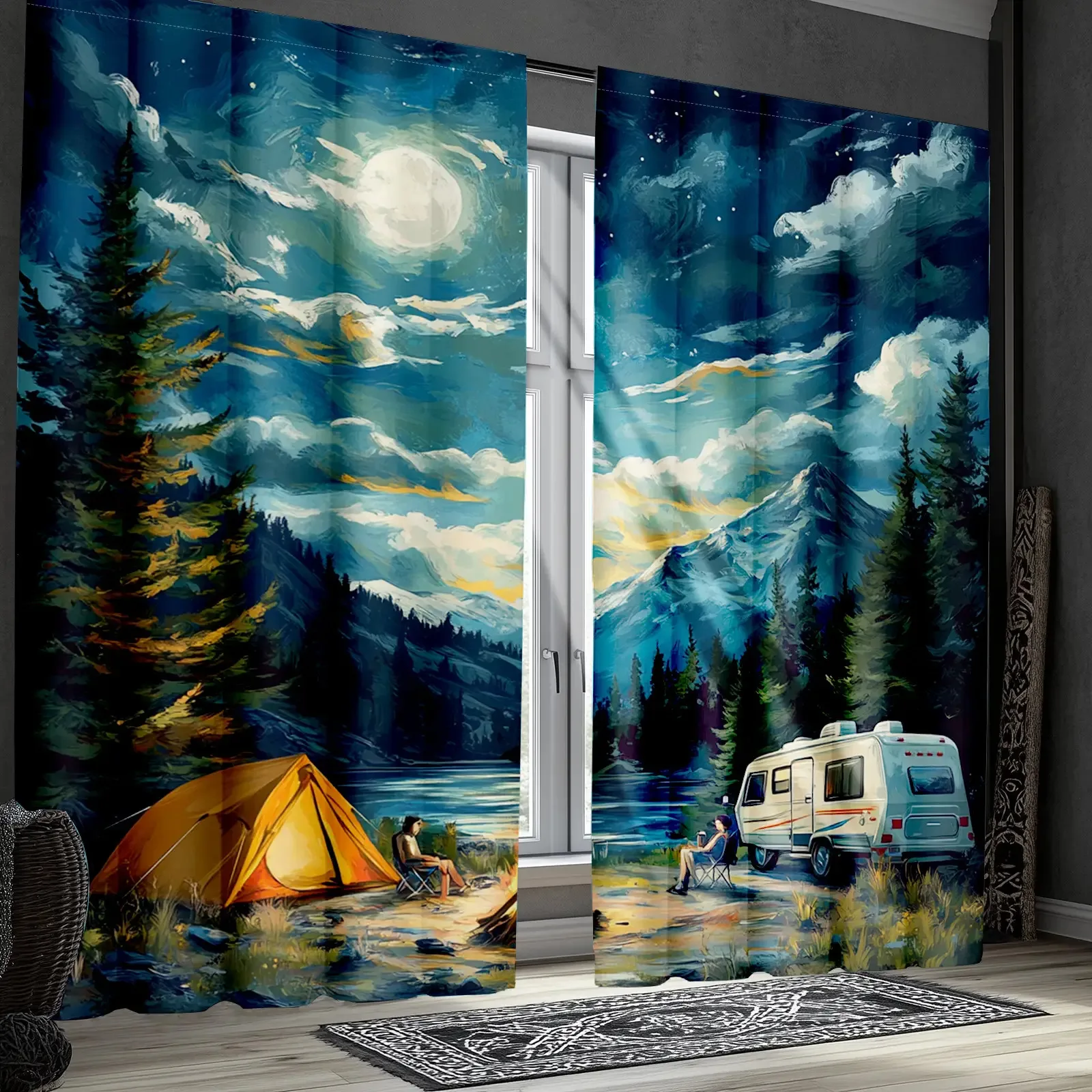 ผ้าม่านลายธรรมชาติสำหรับแคมป์ป - Travel Outdoor Camping Youtube บทวิจารณ์และราคา