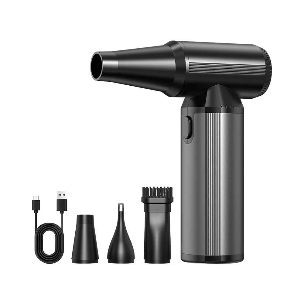 Full Metal Electric Air Duster 150000 RPM 6000mAh Rechargeable For PC Keyboard Laptop Home Cleaning 3 Speeds Turbo Mode Industri