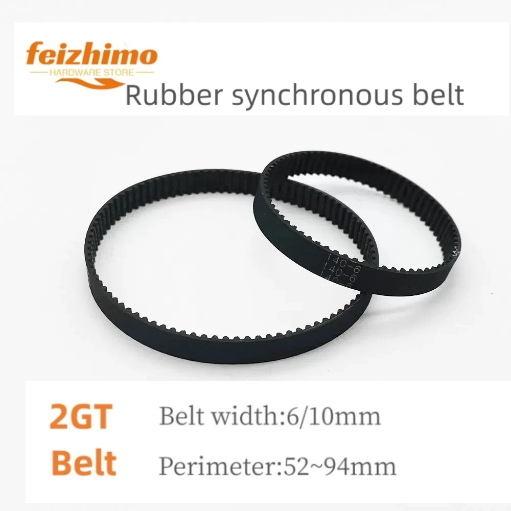 

2GTGT2 Width 6/10mm Rubber Belt Synchronous Belt Circular Belt Circumference 52mm-94mm Suitable For 3D Printer Accessories 2GT,