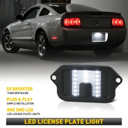 1PC For Ford Mustang Base Bullitt GT Shelby GT500 GT500KR 2005 2006 2007 2008 2009 LED License Plate Number Light Rear 6000K