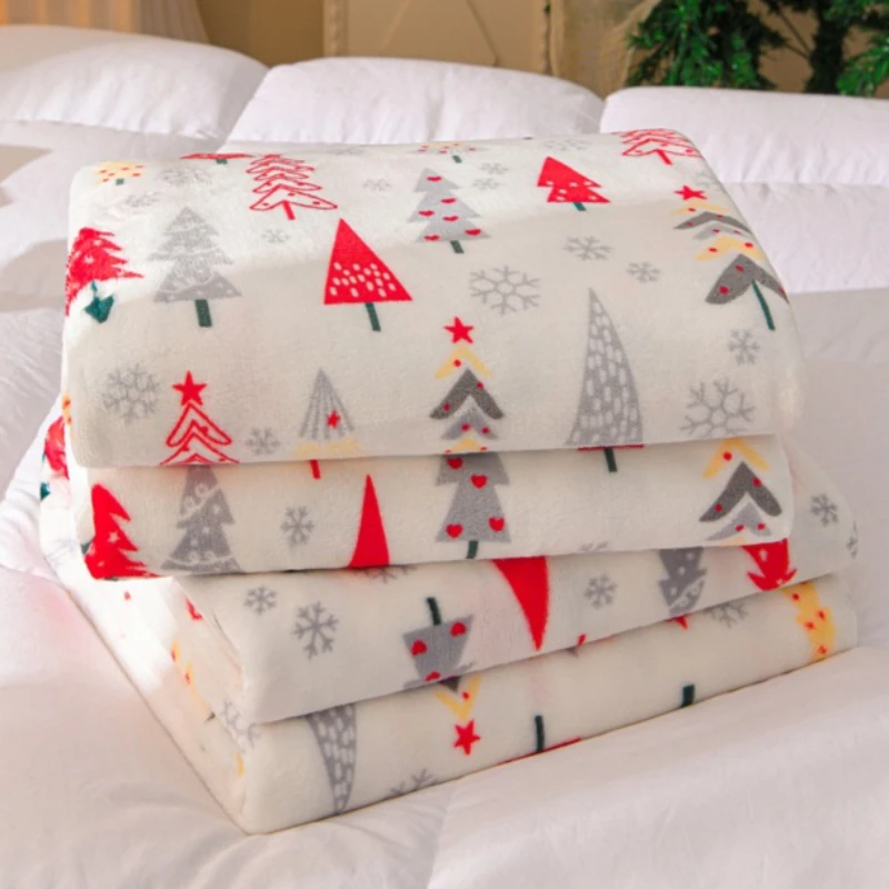 Christmas Throw Blanket, Christmas Decorations Gifts for Women Sherpa Winter Holiday Blanket Soft Christams Throws for Sofa Bed