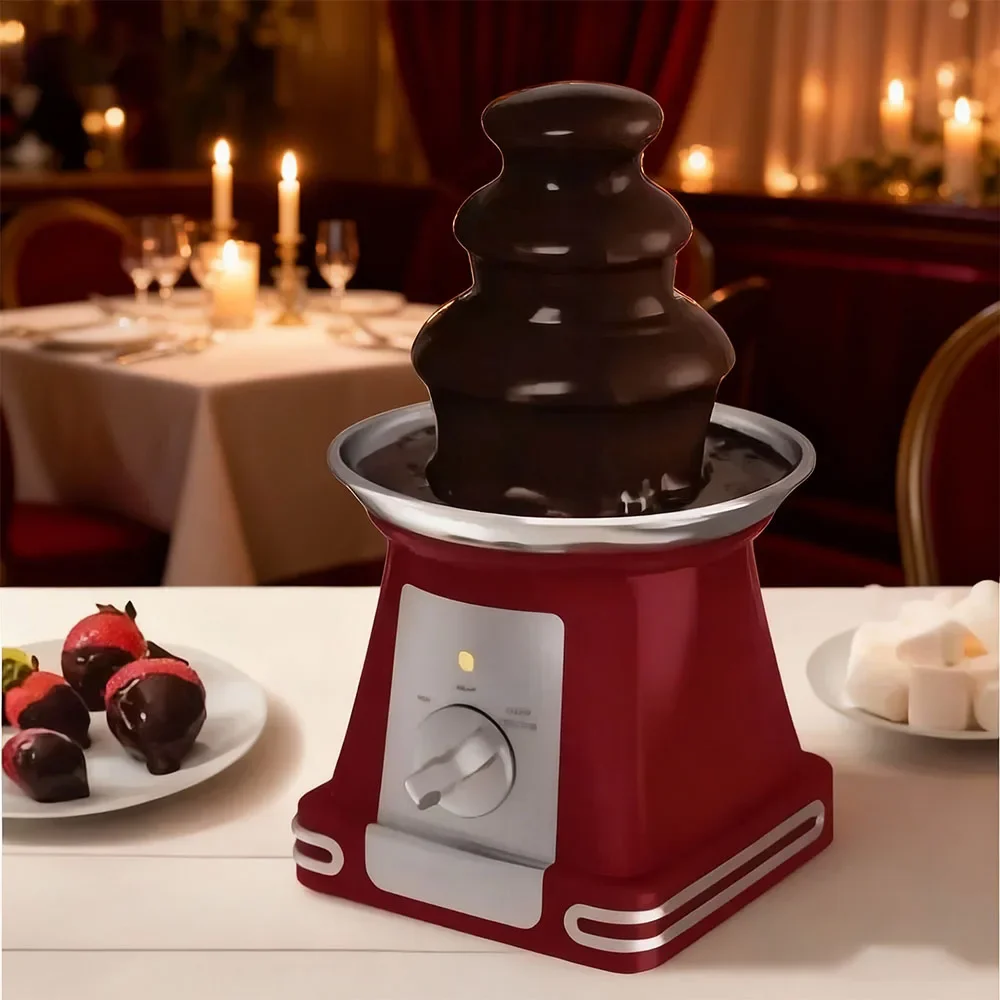 

Three-layer Chocolate Fountain Machine Tower Waterfall 1PC Automatic Melting Hot Pot Melting Machine Disassembly Baking Machine