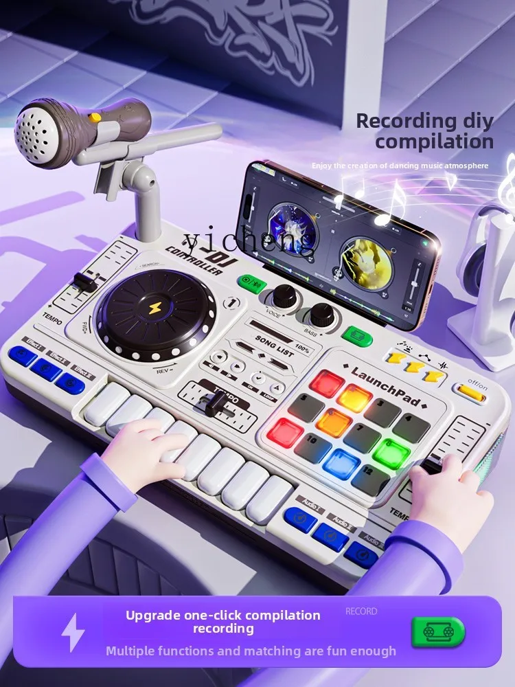 

ZZ DJ Machine Children's Toy Small Piano Baby Electronic Keyboard Rhythm Music Instrument Birthday Gift for Boys and Girls