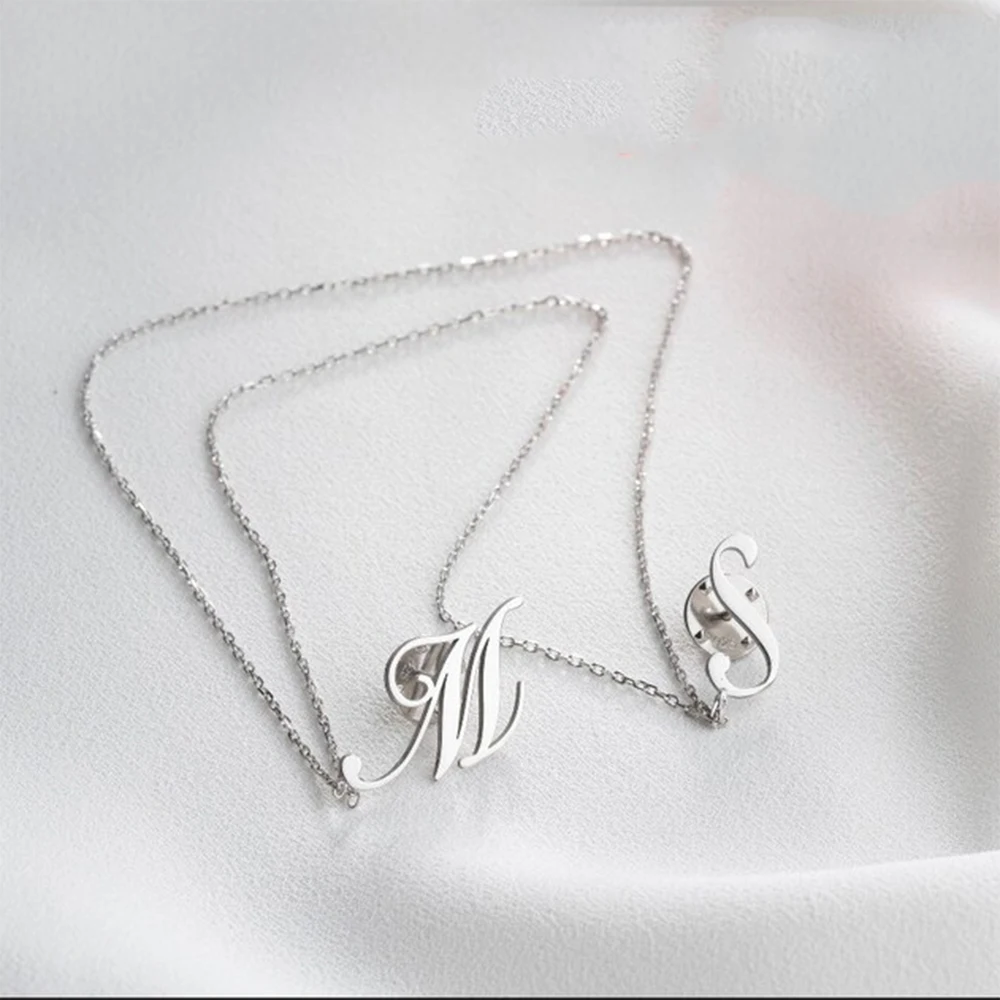 Custom Name Brooches for Women Luxury Personalized Badge Cross Chain Stainless Steel Brooch Jewelry Evening Party Wedding Gifts