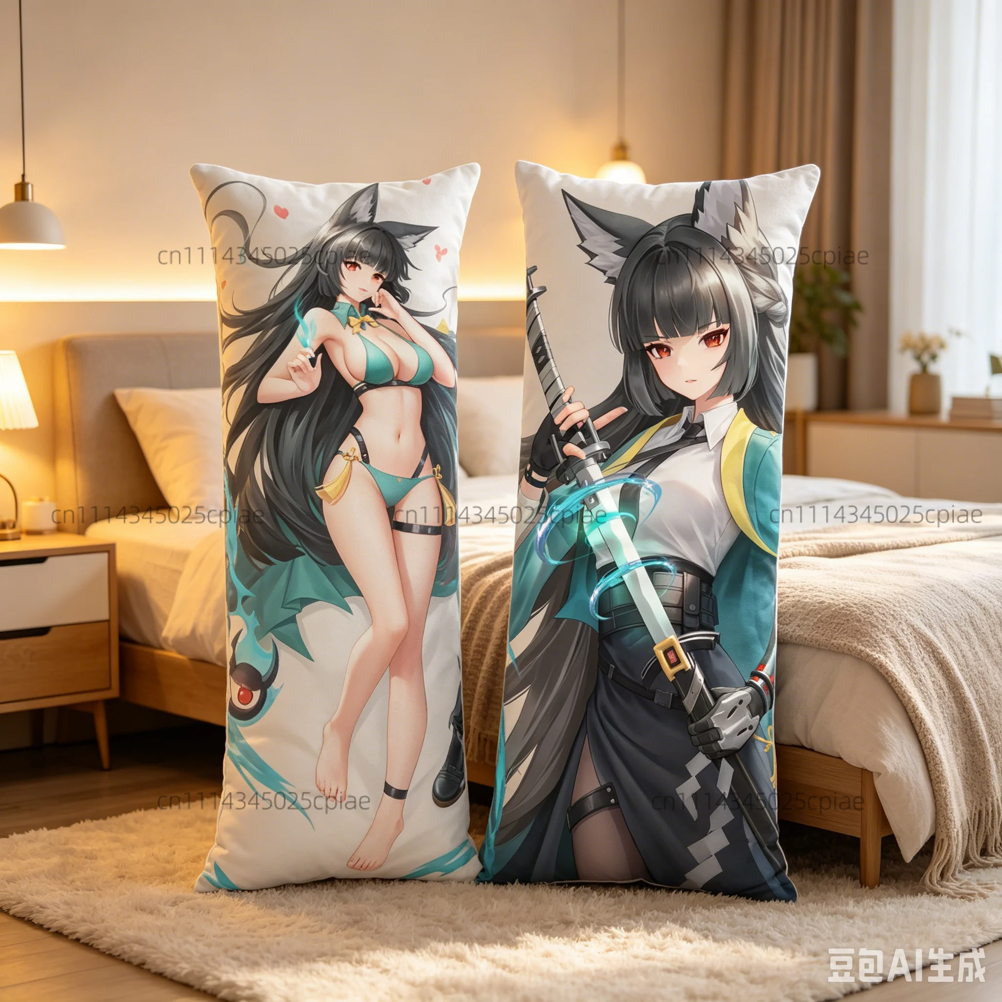 Anime Zenless  Zone Zero Body Pillowcase Two-Sided Print Life-Size Pillow Cover Bedroom Decor Soft Long Dakimakura Cushion Cover
