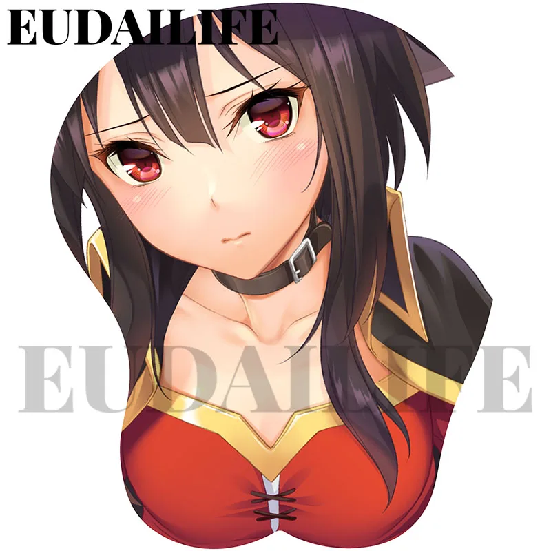 Megumi Kono Subarashii Sekai 3D Mousepad Hand Wrist Rest Mouse Pad Mousepad Silicone Oppai Soft Mouse Mat Office Work Otaku Gift