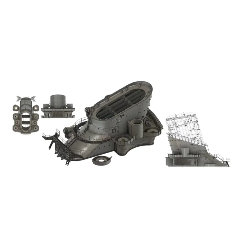 BUNKER IJN35105B 1/350 YAMATO Smokestack Base 3D Print Parts