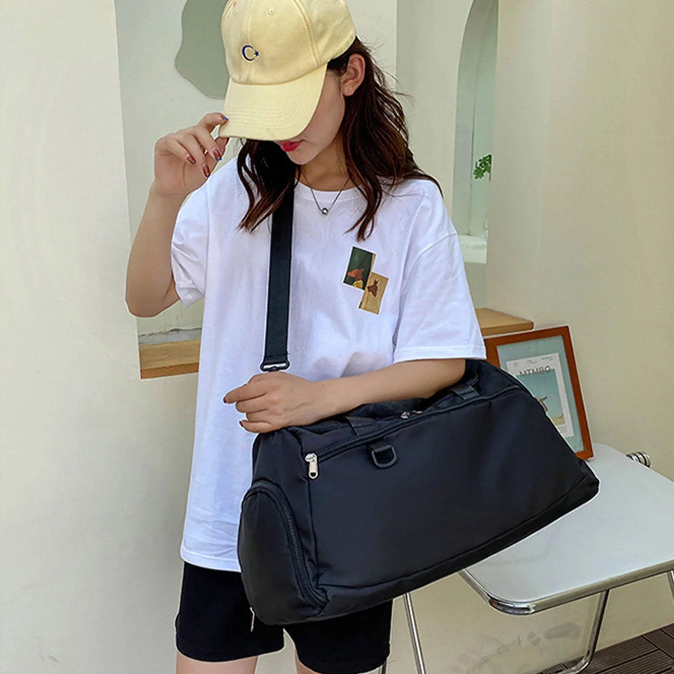 Sporttaschen, Freizeittasche, Trainingstasche, Reisetasche, Fitness Trainingstasche Mit Schuhfach & Nassfach, Gro Nge Handtasche