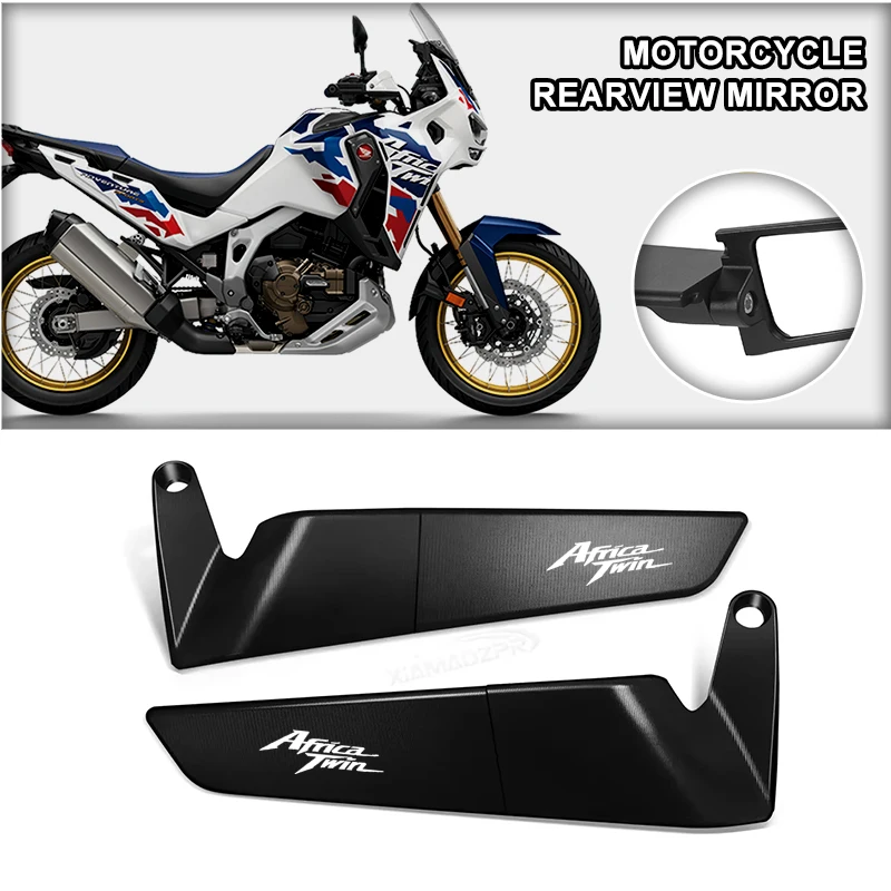 2 Pezzi/Coppia Specchietti Retrovisori Moto Girevoli Regolabili per Honda Africa Twin CRF1100L CRF1000L AfricaTwin LNC750S