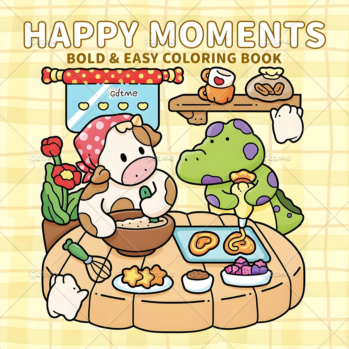 HAPPY MOMENTS Coloring Book for Adults Featuring Cute Cozy Daily Activities for Relaxation (Cozy Spaces Coloring)
