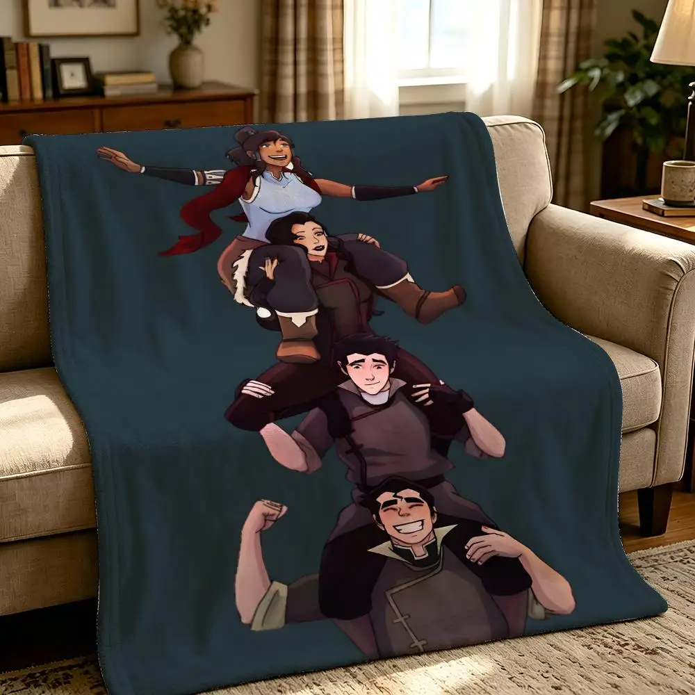 anime T-The Legend Of Korra-a Throw Thick Comfort Flannel Quilt, Multi-scene Use Indoor Outdoor Daily Nap