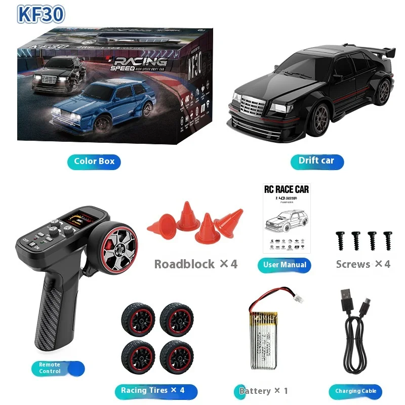 KFPLAN KF30 1:43 batterie Interchangeable à grande échelle RC passe-temps dérive télécommande voiture jouet avec Gyroscope