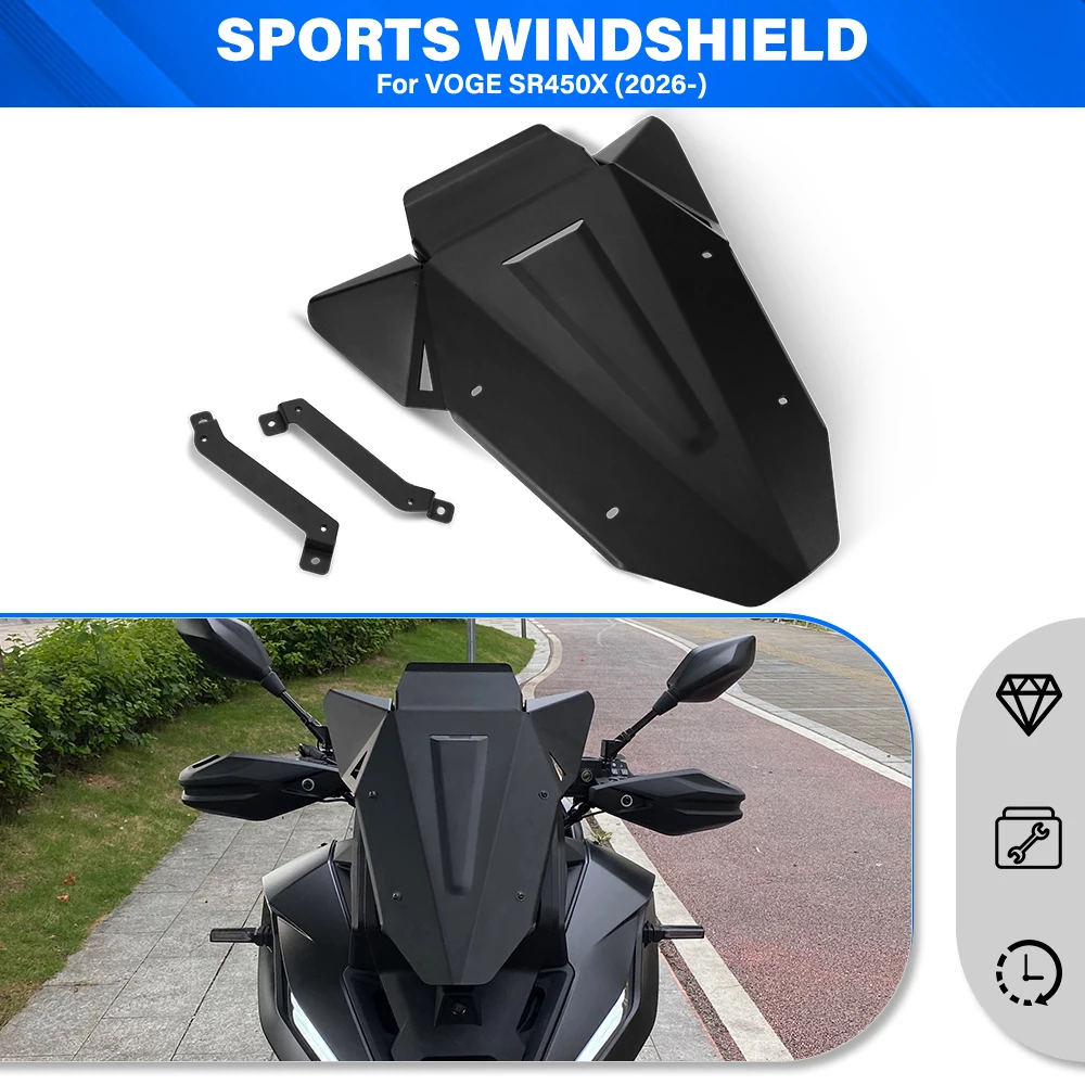 For VOGE SR450X SR 450X SR 450 X 2026- Motorcycle CNC Aluminum Windscreen Windshield Wind Deflectors Screen Shield Accessories