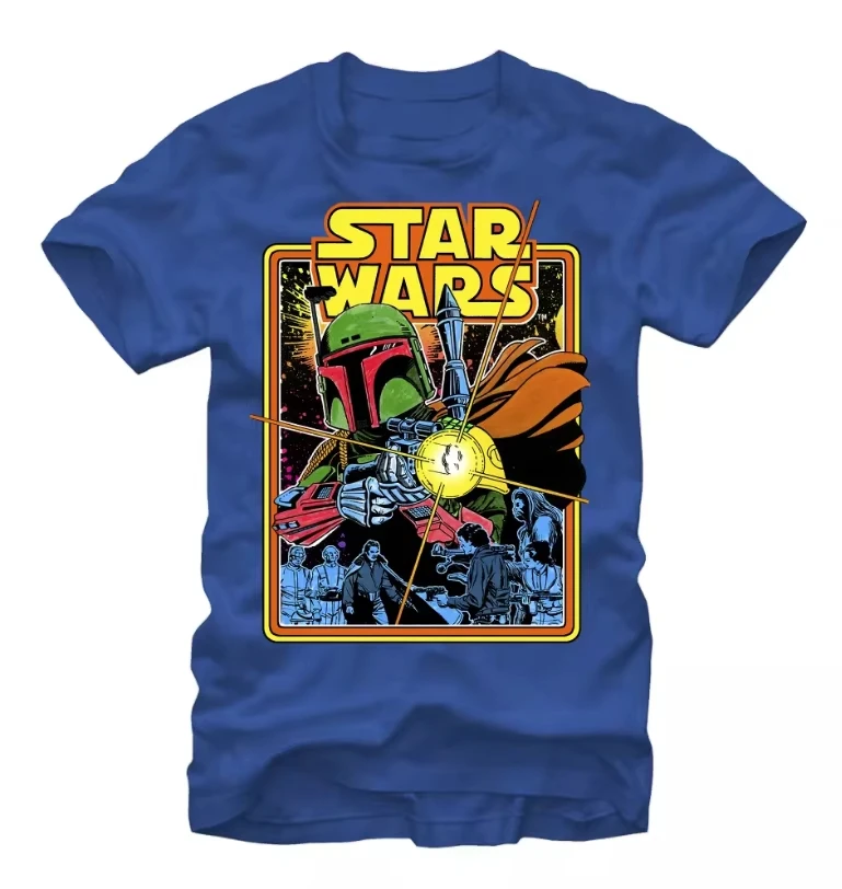 2026 Summer Star Wars Darth Vader Dark Side Men's Cotton Crew Neck Short Sleeve T-shirt Breathable Sci-Fi Movie Streetwear Kids