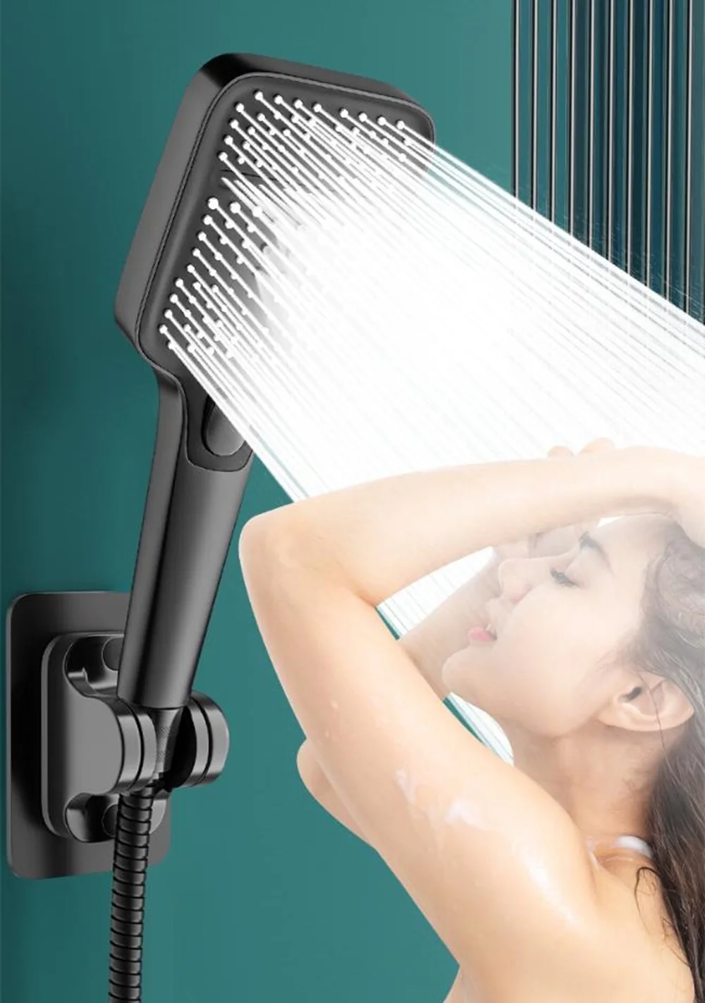 New 3 Mode Shower Head Rainfall Shower Large Flow Shower Head High Pressure Water Saving Shower Mixer Set Bathroom Accessories