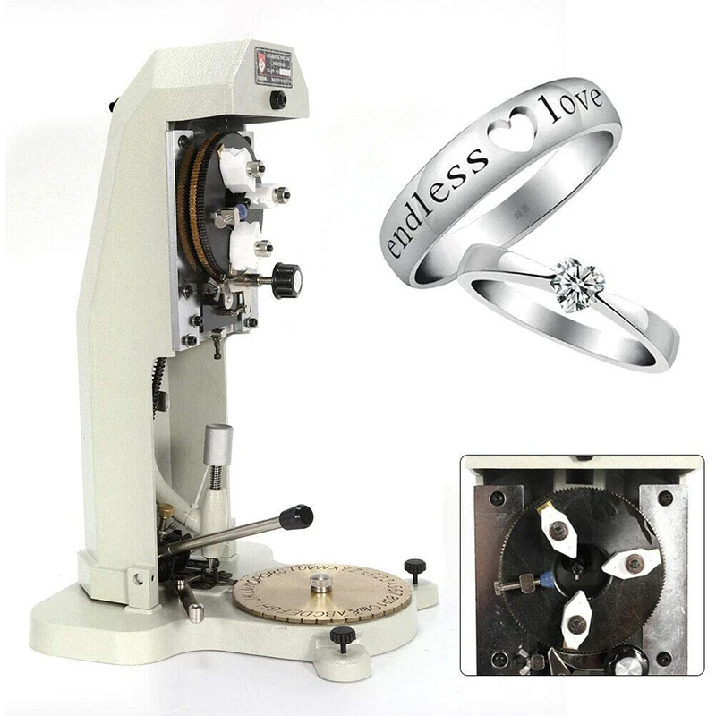 Standard Letter Block Dial Manual Inner Ring Mark Engraving Machine Intaglio De Bague Jewelry Engraver