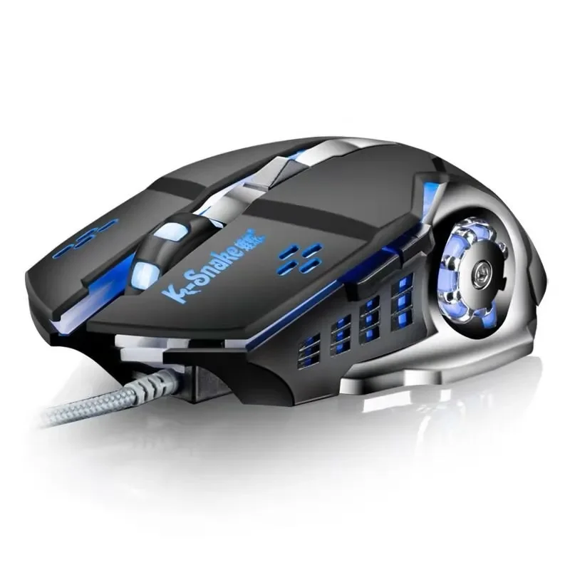 YTOM Hot Selling Viper Competition Q5 USB Wired 4 Grades DPI 1200/1600/2400/3200 6 Buttons Online Games Competitive Mouse