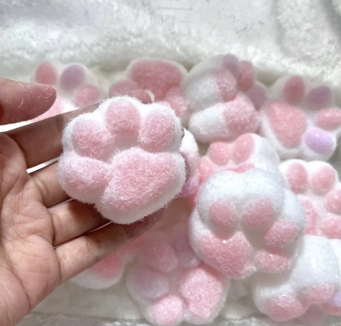 

Squishy Silicone Mochi Taba Squishy 0.05KG Tabby Small Cat Paw Cute Pink Cat Foot Marshmallow Hand Relax Stress Release Gift