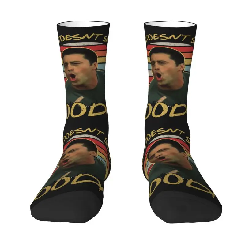 Cool Men's Friends Tv Show Dress Socks Unisex Warm Comfortable 3D Printing Funny Joey Meme Crew Socks