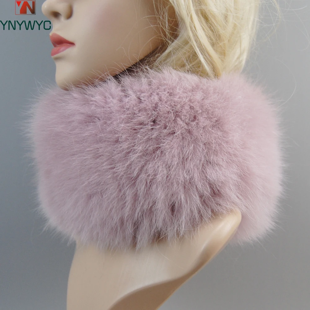 Natural Warm Fox Fur Headband New Women Winter Fashion Real Fox Fur Scarf Good Elastic Knitted Genuine Real Fox Fur Ring Scarves