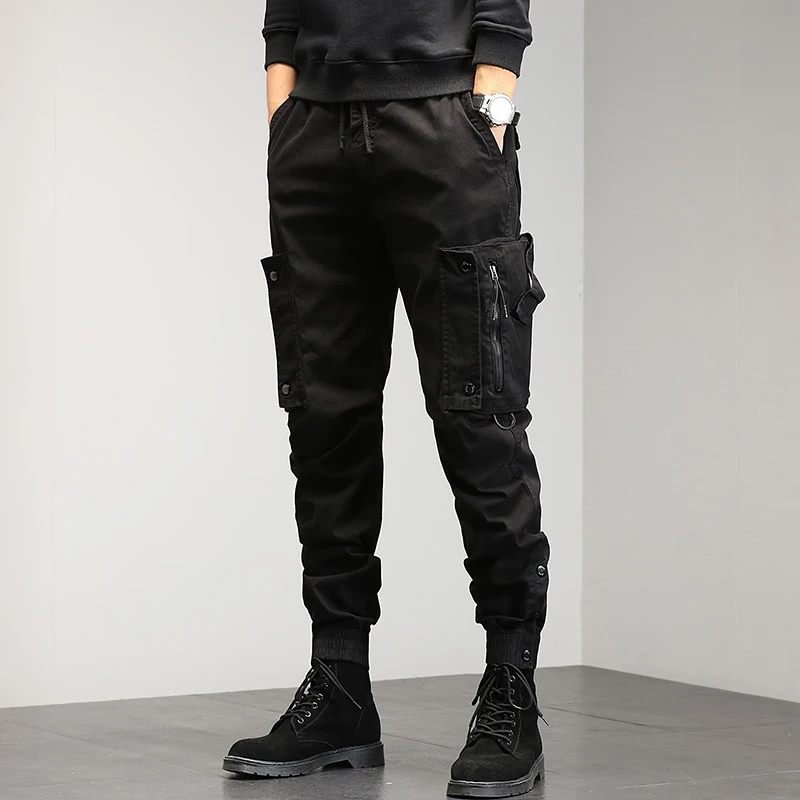 

Men's Multi Bag Work Pants Loose Leg Autumn Trend Sports Casual Pants for Comfortable Wear
