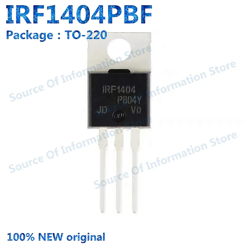 

MOSFET Field Effect Tube, IRF1404PBF TO-220, N-Channel, 40V, 202A