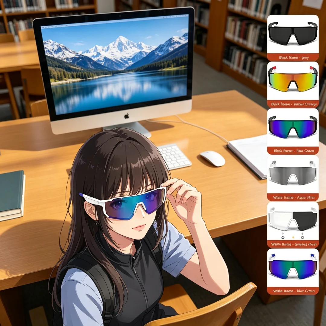 

Chimeric Premium AI Smart Glasses Newest Audio Outdoor Smart Glasses Wireless Bluetooth Call Music Cycling Sports Headphone