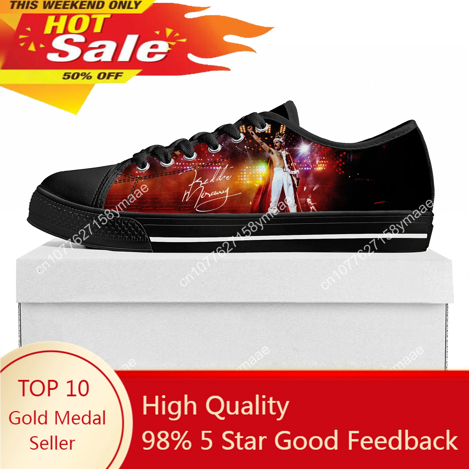 

Freddie Mercury Low Top Sneakers Womens Mens Teenager High Quality Sneaker Canvas Casual Custom Made Shoes Customize DIY Shoe