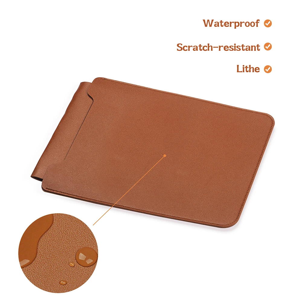 حقيبة كمبيوتر محمول، 13/13.3/14/15/15.4/15.6/16 بوصة، لوحة ماوس للكمبيوتر المحمول، حقيبة مثانة من جلد البولي يوريثان، ملحقات حقيبة الكمبيوتر