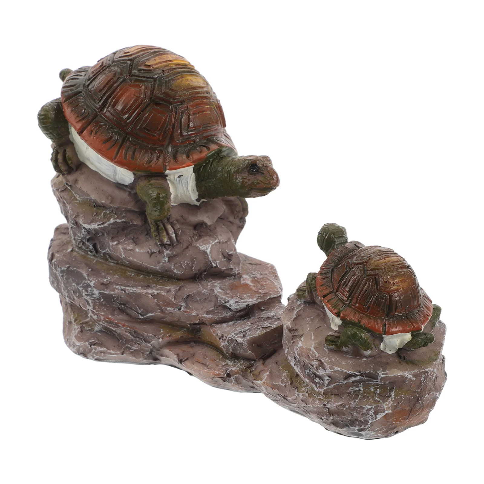 

High Realism Mother Child Animal Figurines Garden Bonsai Decor Resin Ornaments Home Accessories Miniature Turtle