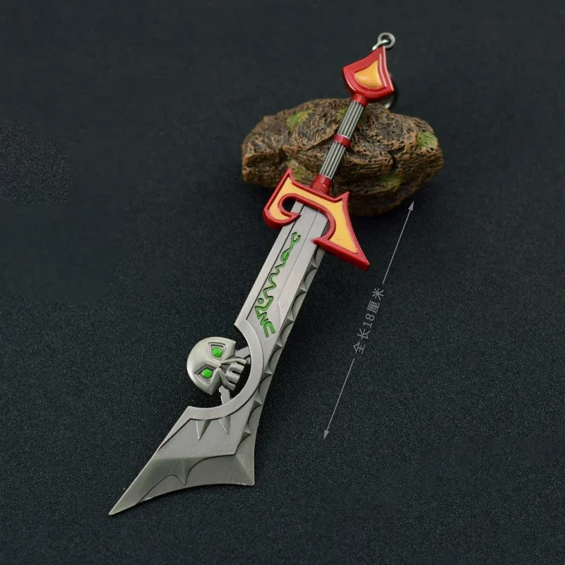 World of Warcraft Arma Ashbringer Morgraine, Incrustação de Diamante, Metal Anime Jogo Katana, Espada Samurai, Brinquedos Artesanato Presente, 18cm