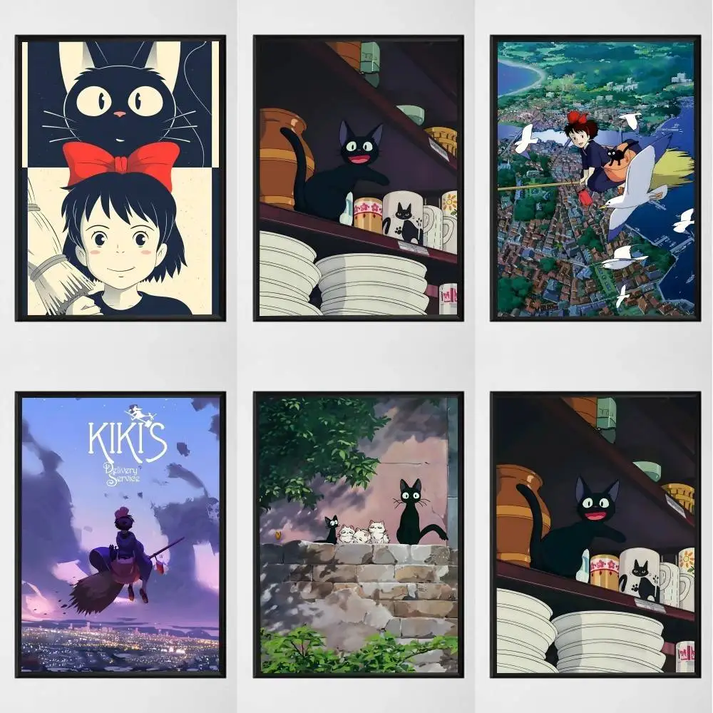 Pósteres de la película de Anime K-Kikis D-Delivery S-Service, papel autoadhesivo impreso para el hogar, sala de estar, dormitorio, entrada, Bar, cafetería, arte, 1 ud.
