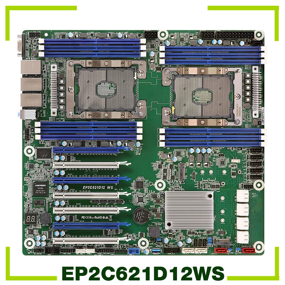 For ASRock Rack Workstation Motherboard LGA3647 IPMI supports four card SLI 8275L 8172M EP2C621D12WS