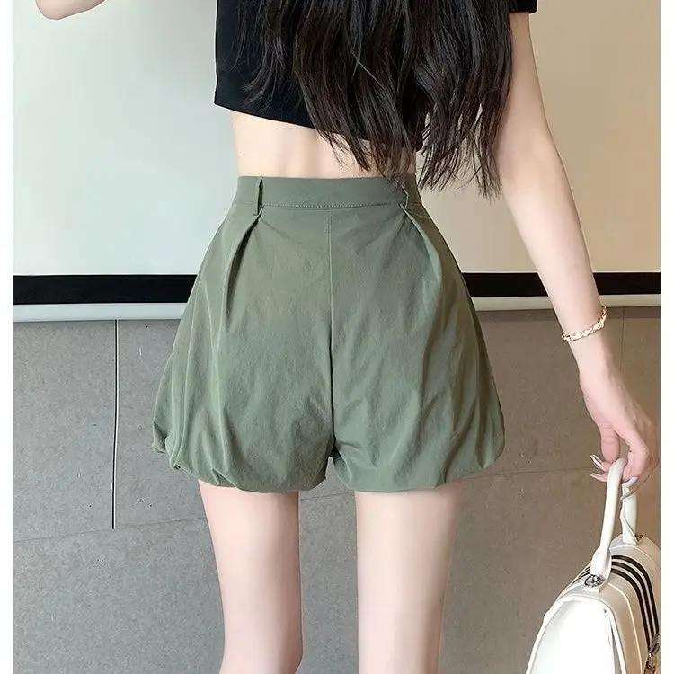 Flower Bud Suit Shorts For Summer 2025 New High Waist Loose Casual Wide And Short