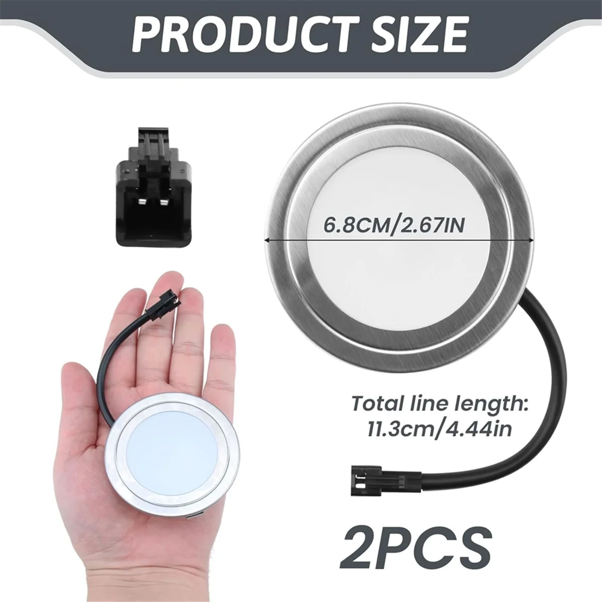 ABJZ 12V DC 1.5W レンジフードライト SMソケット付き 穴クローゼットストーブLEDライト ホワイトキッチンレンジフード電球 2個パック