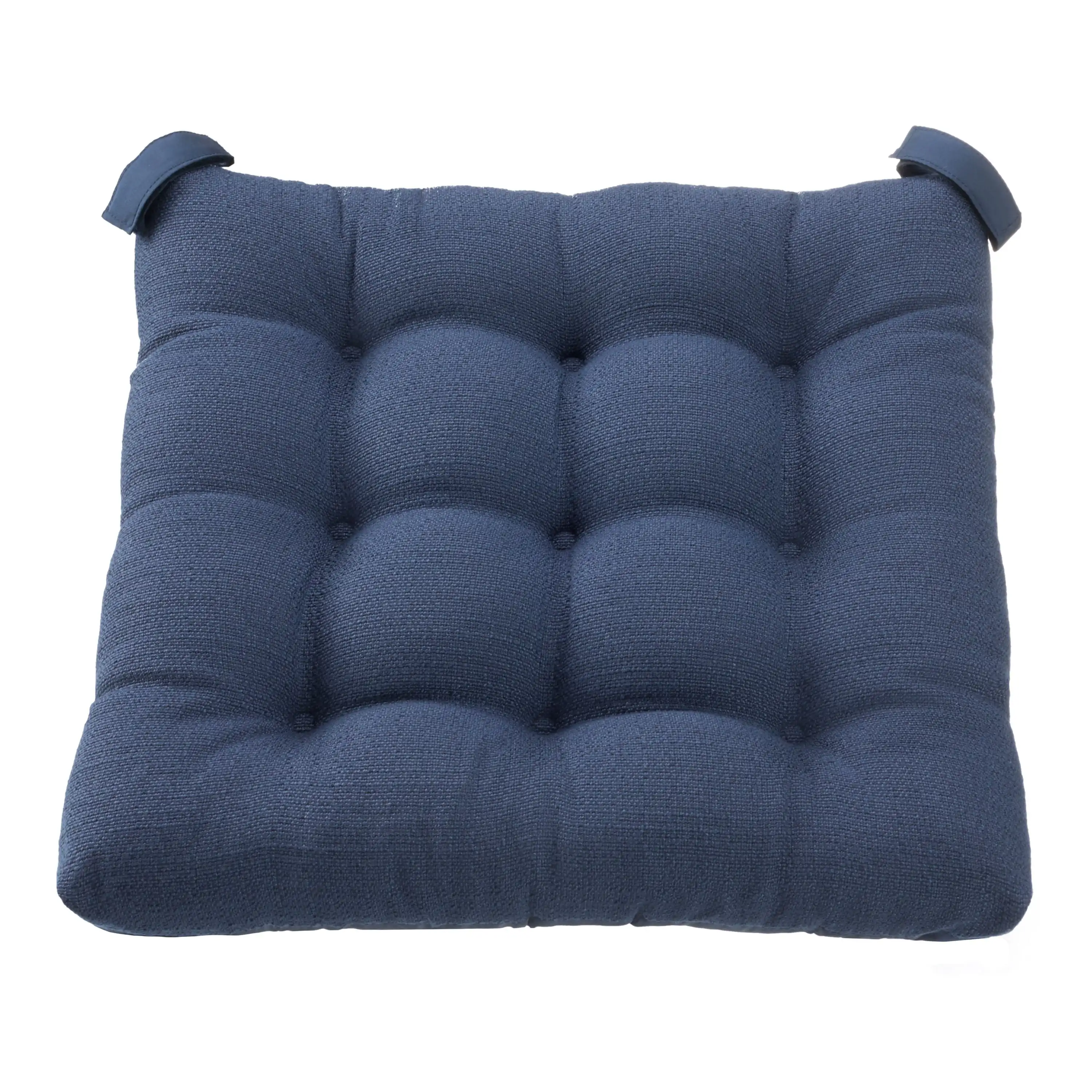 

Mainstays Textured Chair Seat Pad (Chair Cushion), Navy Color, 4-Piece Set, 15.5" L x 16" W