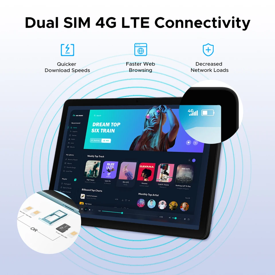 DOOGEE Tab G6 2 IN 1 Smart Tablet PC 11'' Screen Android 15 30GB